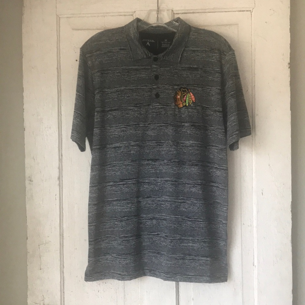 ⛳️Men’s Antigua Golf Polo - M w/Chicago Blackhawks Logo